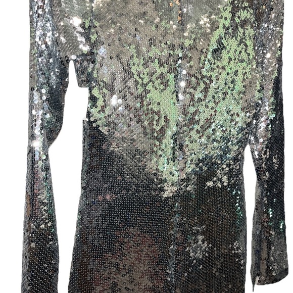 16Arlington Solaria dress mini sequin silver US 10 UK 14 keyhole cocktail NWT - Picture 12 of 16